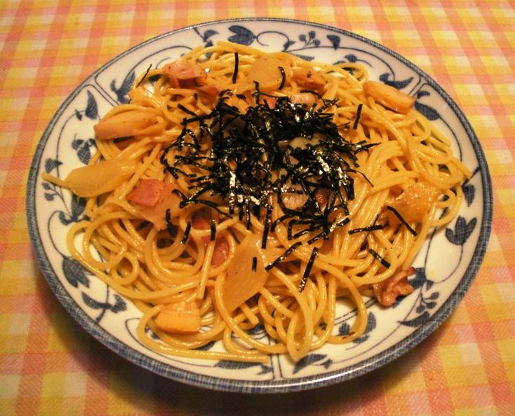 うどの和風パスタ